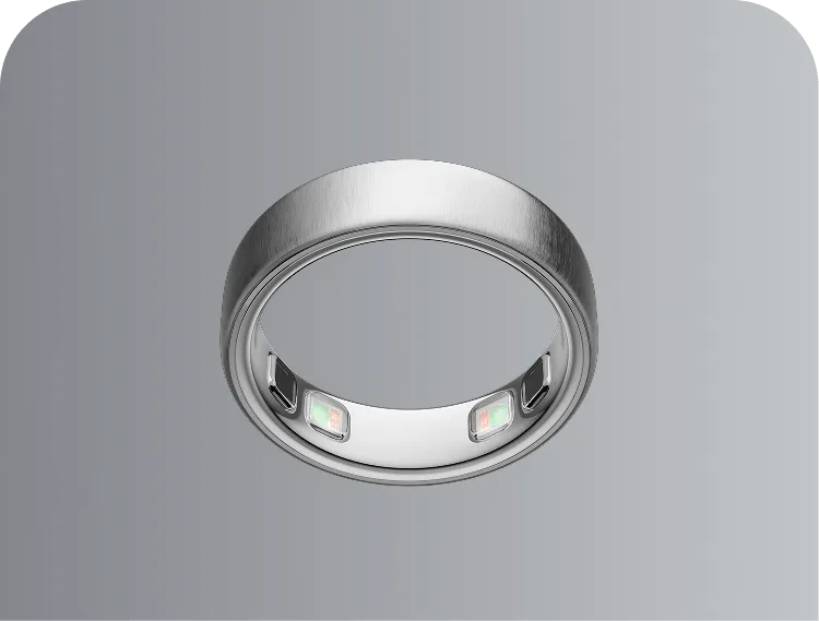 brushed silver-ring